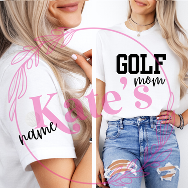 Golf Mama with Sleeve T-Shirt